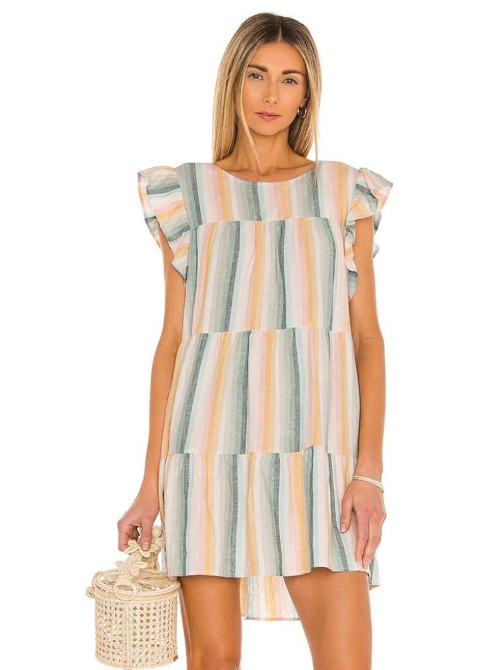 Show Me Your Mumu Daydream Mini Dress Sunset Stripe XXL